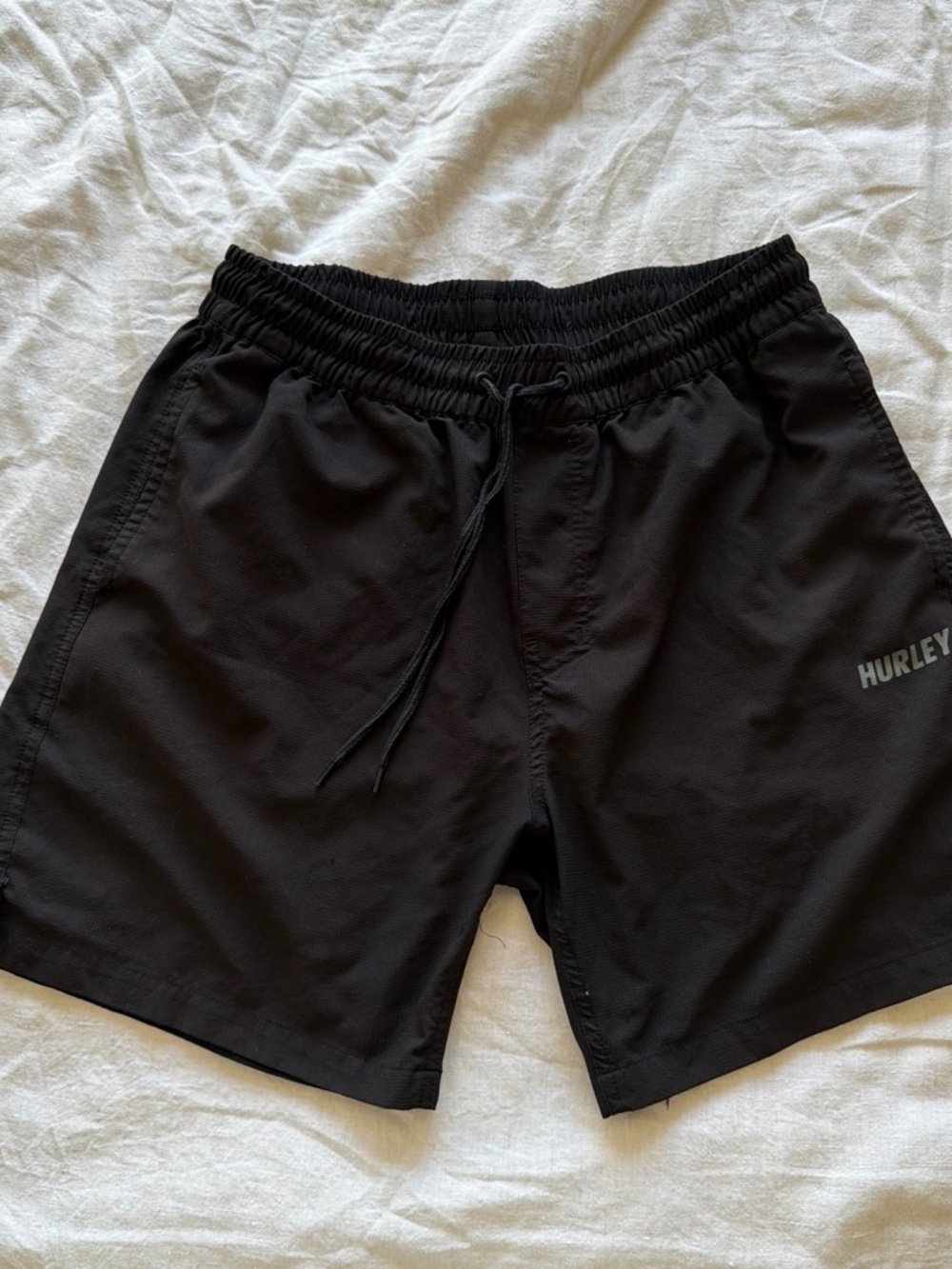 Hurley Black Quick-Dry Drawstring Swim Shorts